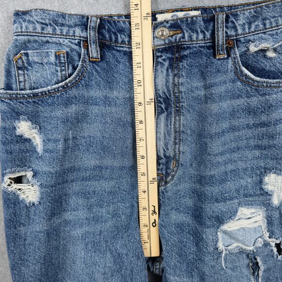 We the Free Jeans Womens Size 32 CRVY Destructed Straight Leg Free People - Picture 15 of 16
